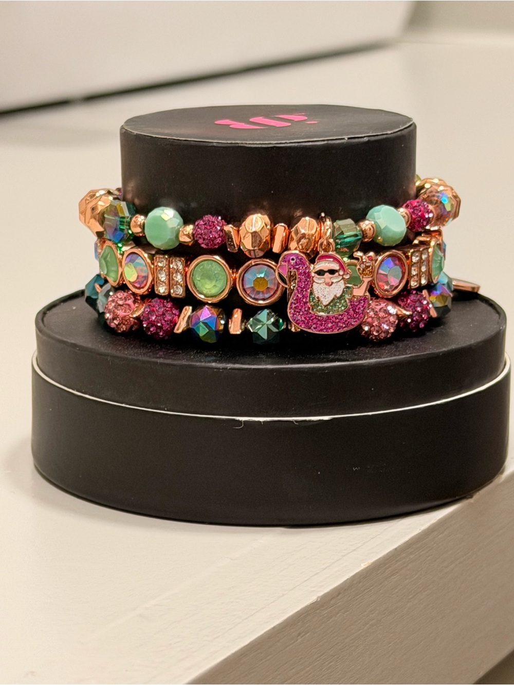 Bomb Party NWT Retro Christmas Stack Multicolor with Santa’s Sleigh